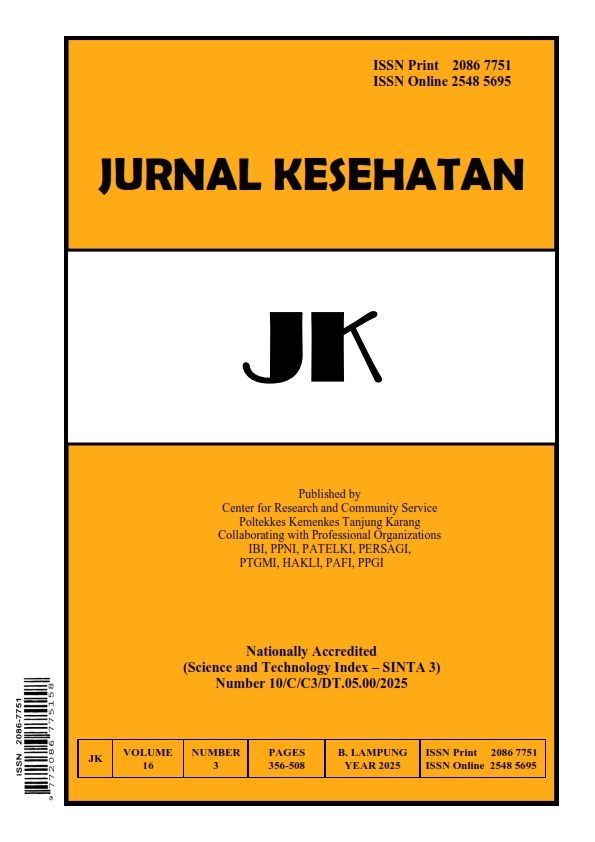 					View Vol. 16 No. 3 (2025): Jurnal Kesehatan
				