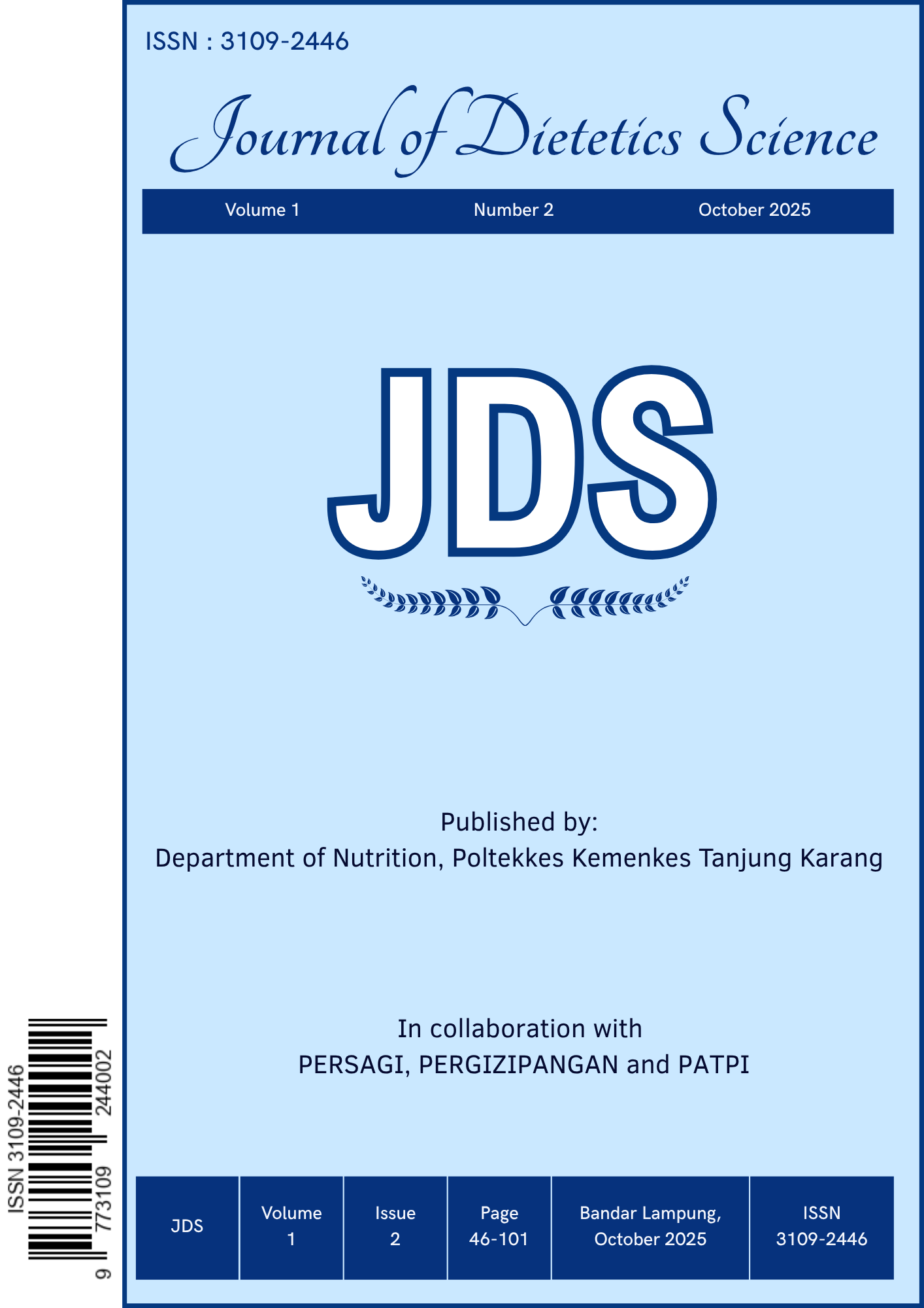 					View Vol. 1 No. 2 (2025): Journal of Dietetics Science
				